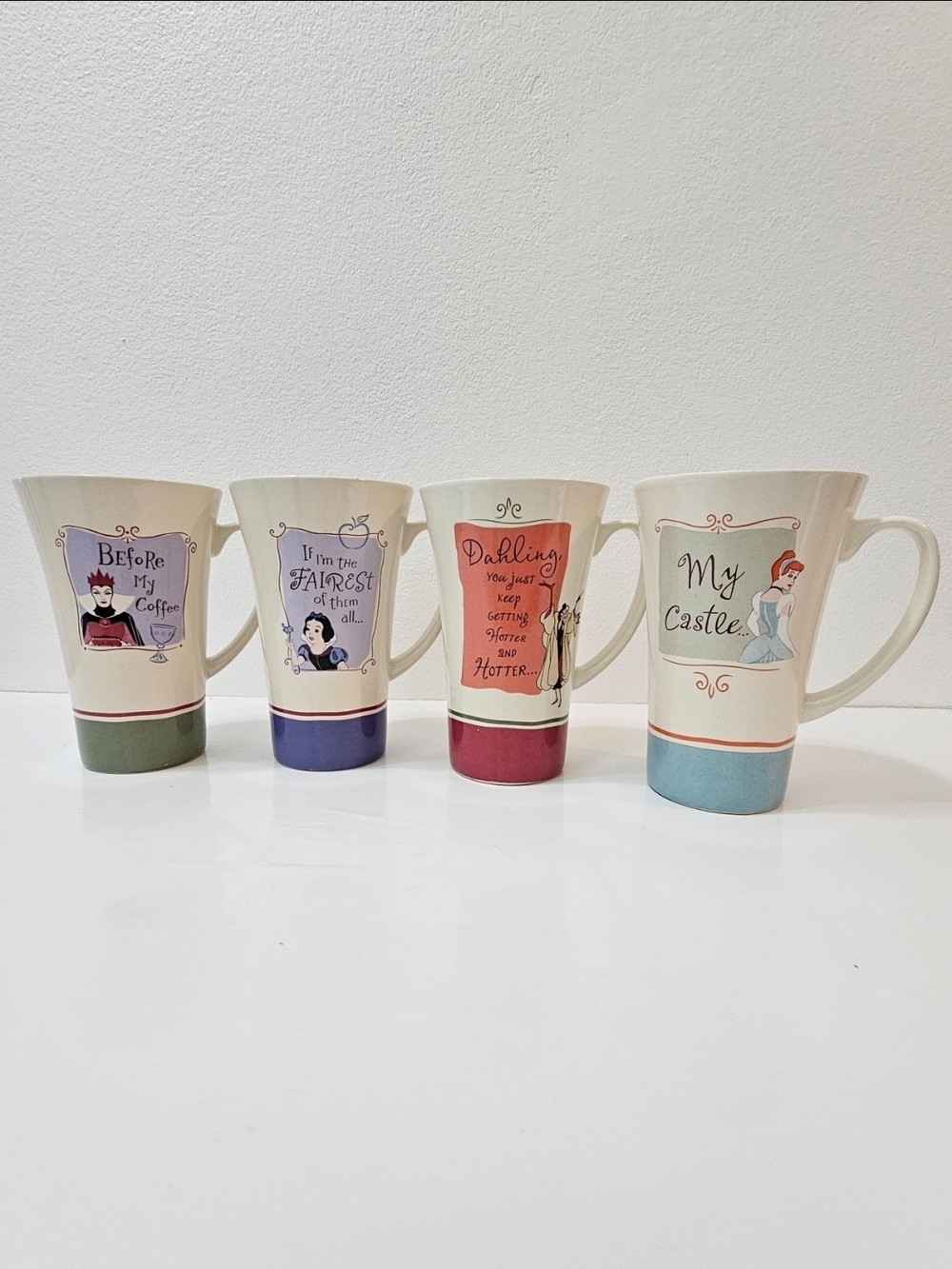 Hallmark Disney Princess Ceramic Mug Set of 4